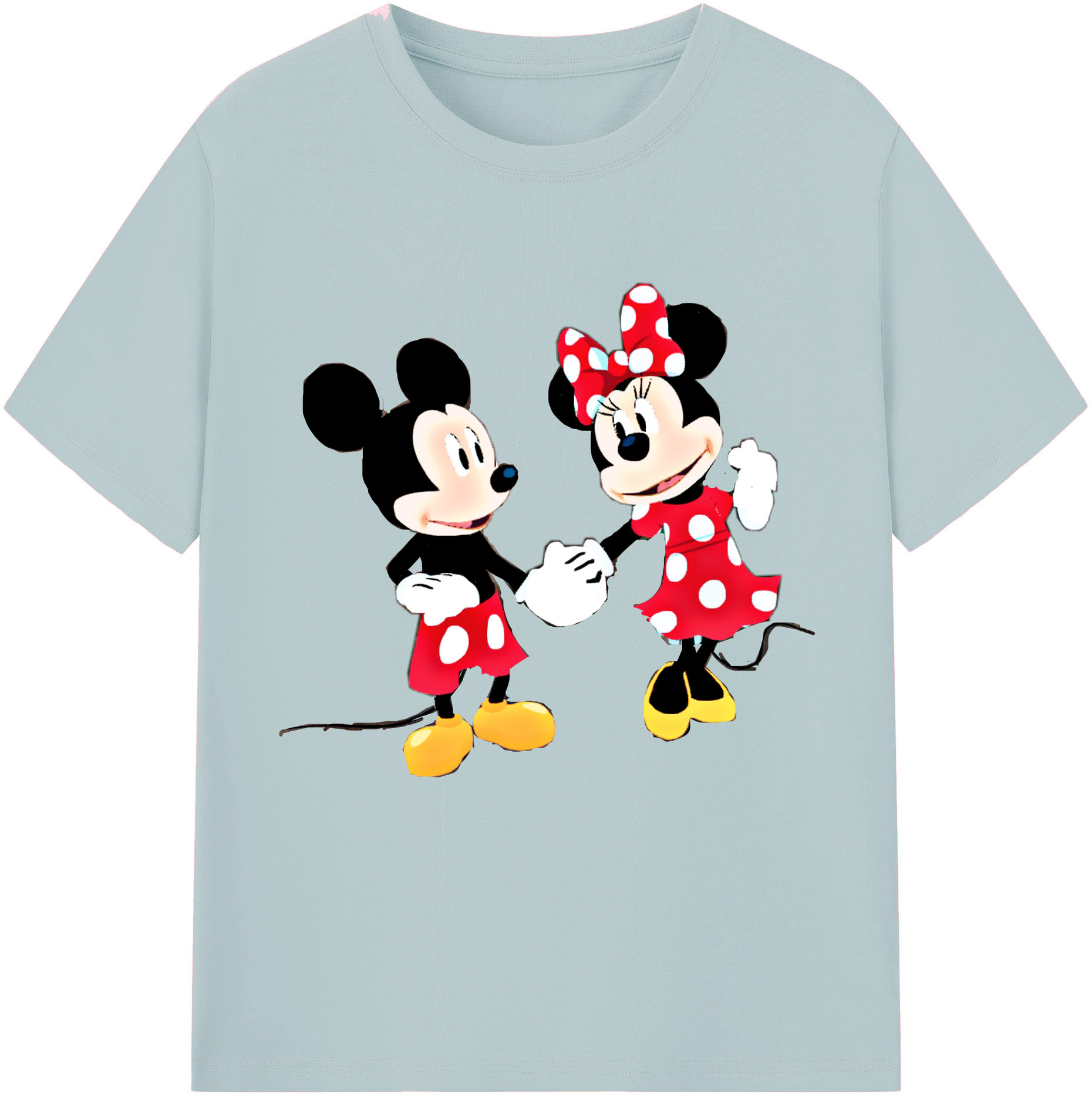 （画像用） ミッキーマウス Mickey Mouse 綿100％半袖Tシャツ（フロントプリント）